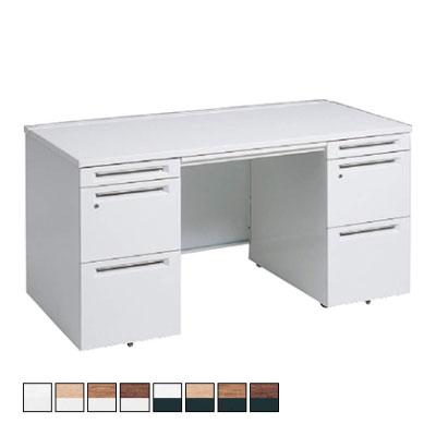 3V0SAG アドバンス ADVANCE 両袖机 標準タイプ 左3段袖+右3段袖 中央引出し付き(A3対応)幅1500×奥行700×高さ720mm (オカムラ) | オカムラ