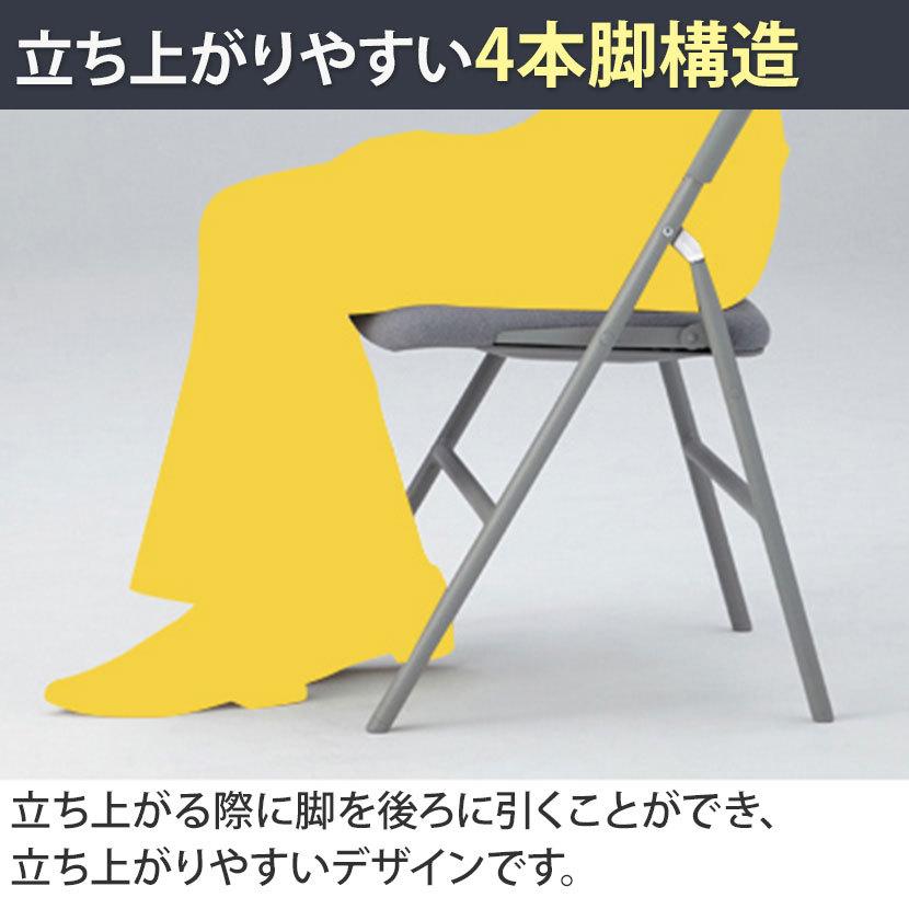 8159BZ G726 ライブス フォールディングチェア Lives Folding Chair 折りたたみ椅子 チェア プレーンタイプ グレーシェル (オカムラ)｜officecom｜06