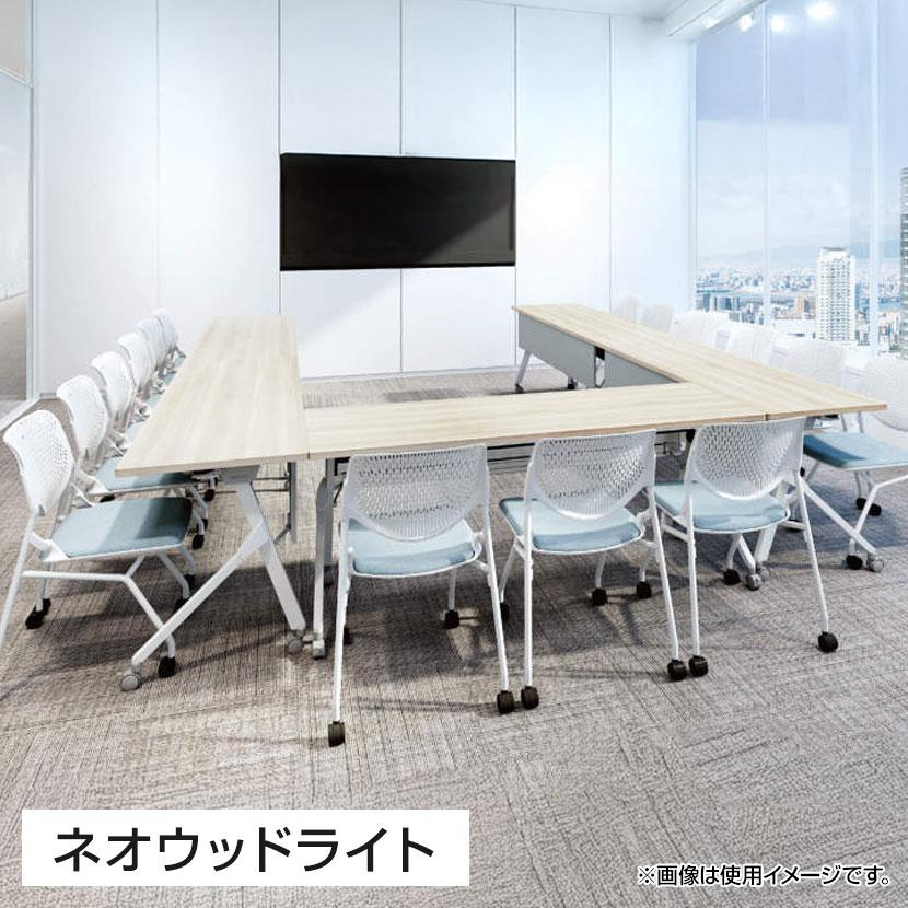 【OF-57】okamura オカムラ 折りたたみ式 会議テーブル スタッキングテーブル 折りたたみテーブル ミーティングテーブル　横幅180cm ホワイト スタック　検)事務机　オフィス チェア　会議 椅子　ロッカー　ミーティングテーブル　応接ソファ 店舗 事務所 什器　書庫 本棚 ラック デスク スチール 美品多数 格安 【中古オフィス家具】 オカムラ(okamura) ・会議用テーブル・ミーティングテーブル