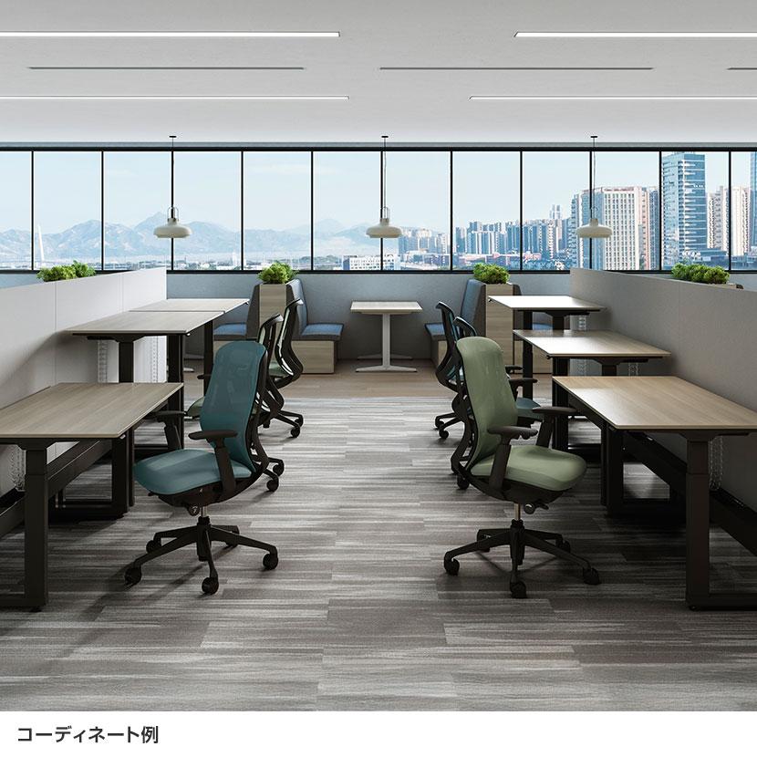 オカムラ シルフィー オフィスチェア エクストラハイ 固定ヘッドレスト 可動肘 背クッション ダークグレーボディ 樹脂脚 ウレタンキャスター Sylphy C68CZAの画像