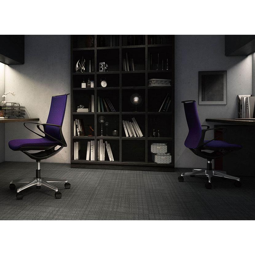 オカムラ オフィスチェア おしゃれ デスクチェア ワークチェア モード 革張り 5本脚 ハイバック アルミフレーム ホワイトボディ CA88ZZ