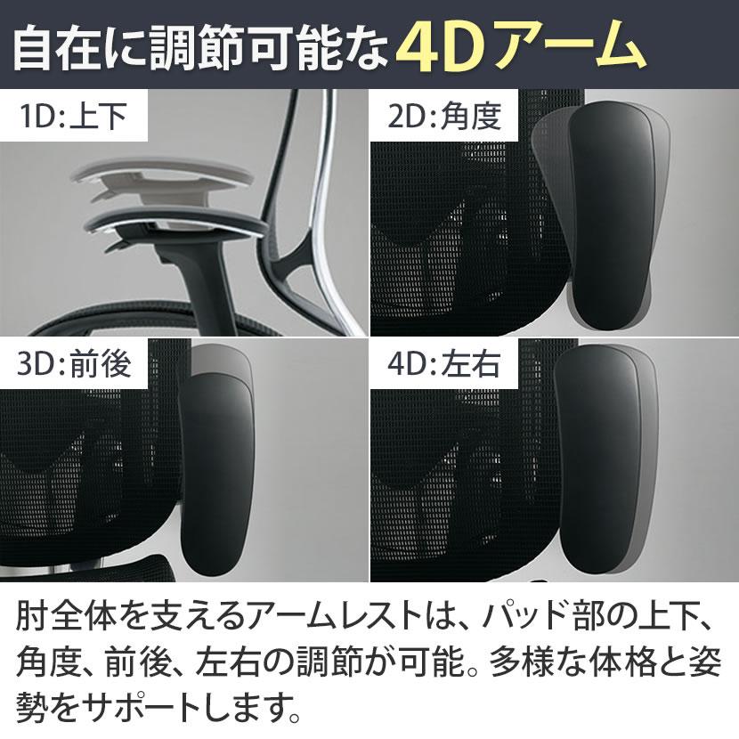 オフィスチェア オカムラ コンテッサ セコンダ ContessaII エクストラハイバック デスクチェア 座メッシュ ポリッシュフレーム ブラックボディ CC85BRの画像