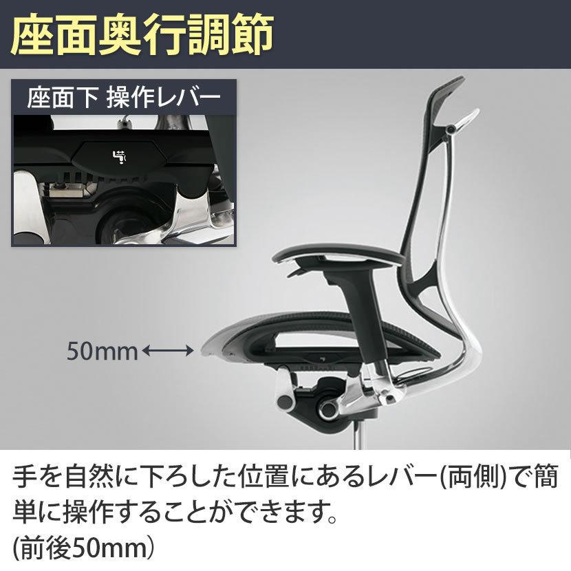 コンテッサ オカムラ セコンダ EXハイ大型固定ヘッドレスト 座革 