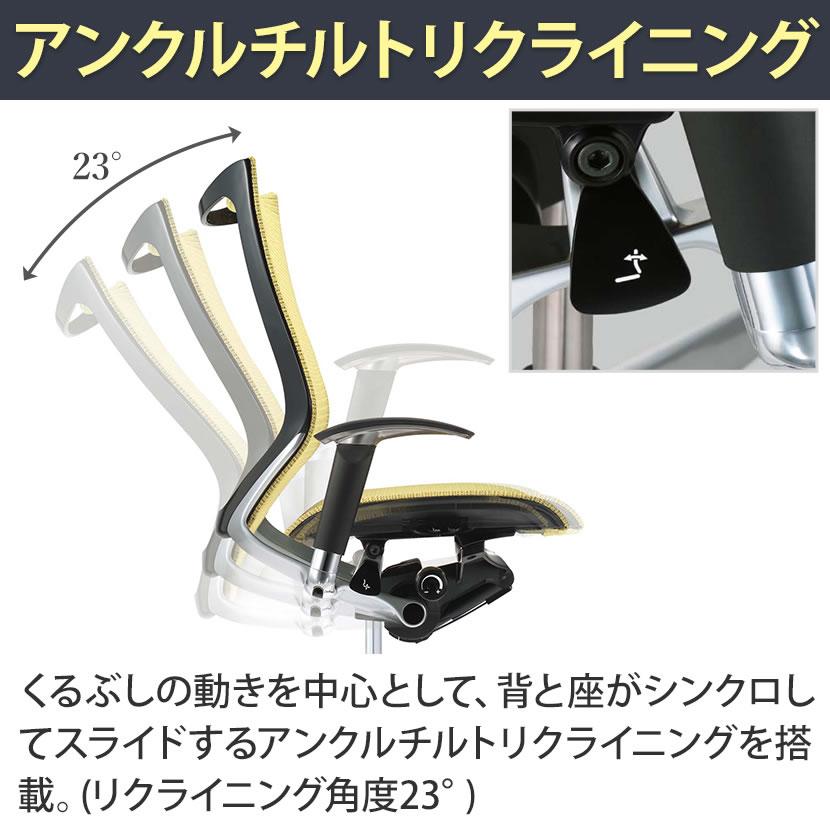 オカムラ バロン チェア 椅子 EXハイバック 可動ヘッドレスト グラデーションサポートメッシュ クッション ポリッシュフレーム ホワイトボディ ハンガー CP82BWの画像