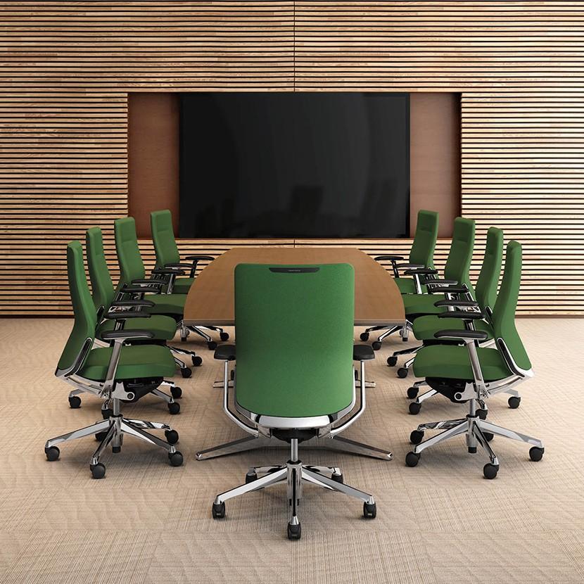 オカムラ 椅子 コーラル ミドルバック メッシュタイプ 可動肘 オフィス