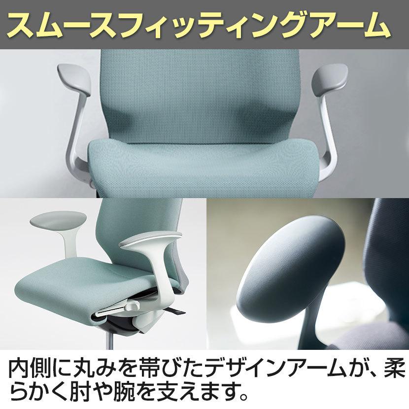 CT2GFC スフィア Spher デザインアーム エクストラハイバック ホワイトボディ ホローウレタンキャスター 座面奥行き調節なし リネット オカムラ オフィスチェア_14