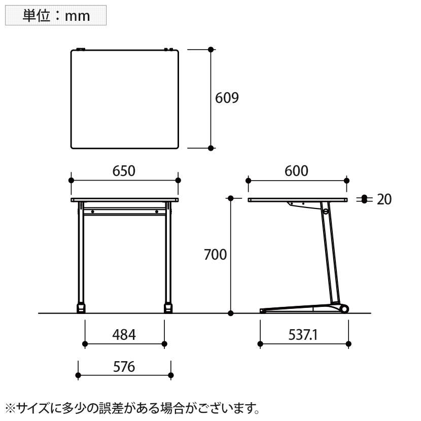 オカムラ ライブス Lives パーソナルテーブル MS85BJ スクエア天板 幅650×奥行600×高さ700mm キャスター付き メラミン天板 ホワイト脚 プライズウッド_12