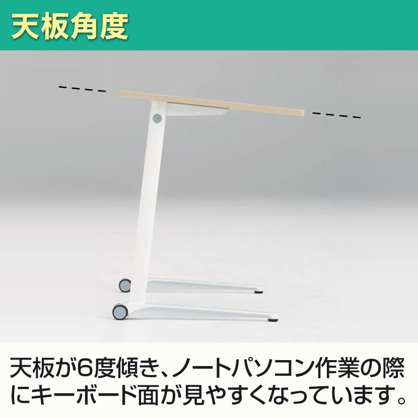 オカムラ ライブス Lives パーソナルテーブル MS85GK スクエア天板 幅800×奥行612×高さ700mm キャスター付き メラミン天板 ブラック脚 プライズウッドの画像
