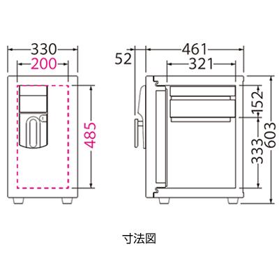 エーコー 家庭用 小型 耐火金庫 ダイヤル式/MEISTER マイスター ONS-D | エーコー | 03