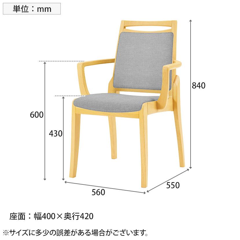 オリバー 福祉介護用チェア S・CW-520D・AC 肘付き ビニールレザーCL39