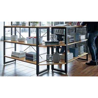 PLUS（プラス） ダイニングワークシリーズ シェルフ スチールラック