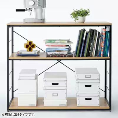 プラス ダイニングワークシリーズ シェルフ スチールラック 収納 業務用 スチール棚 収納ラック 収納棚 天地5段 可動棚2枚付き 幅1200×奥行410×高さ1800mm_2