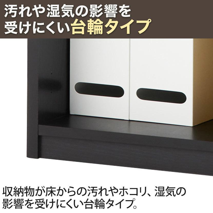 法人様限定 キャビネット ペスパ2.0 両開き書庫 ロータイプ 2段扉付き 鍵付き書庫 2段 木製書庫 可動棚 幅600×奥行370×高さ785mm ブラック 古木調扉の画像