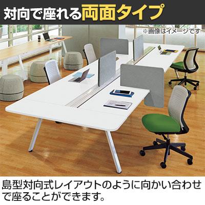 GE-N2012WB Genela ジェネラ 両面ストレート ベースセット フリーアドレスデスク オフィスデスク 抗菌 幅2000×奥行1225×高さ720mm プラス(PLUS)_5