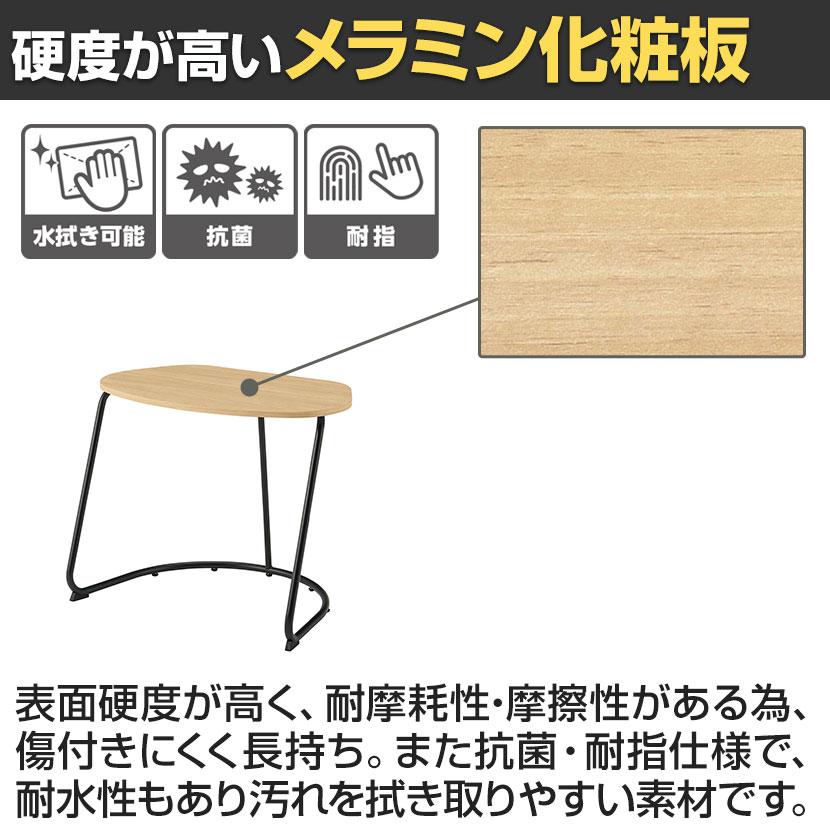WorkHarbor(ワークハーバー) プラス(PLUS) WorkHarborソロデスク 1人用テーブル ワークテーブル 扇形 抗菌 耐指 HB-0905F 幅914×奥行609×高さ720mmの画像