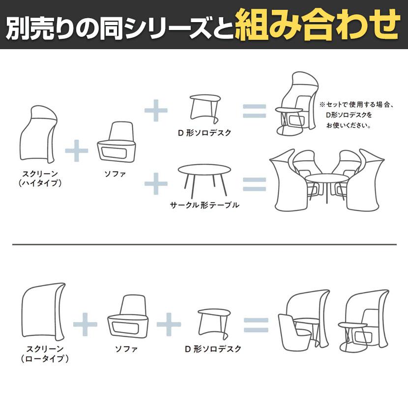 WorkHarbor(ワークハーバー) プラス(PLUS) WorkHarborソロデスク 1人用テーブル ワークテーブル D形 抗菌 耐指 HB-0906D 幅940×奥行658×高さ720mmの画像