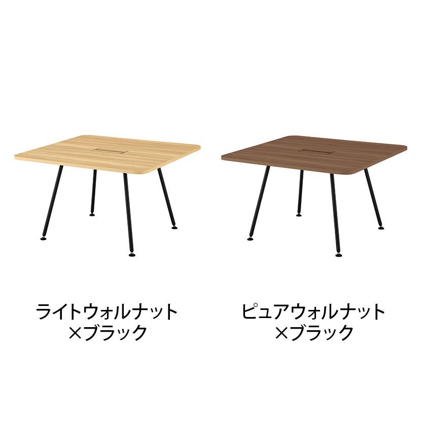 WorkHarbor(ワークハーバー) プラス(PLUS) WorkHarborテーブル スクエア形 会議用テーブル 配線口付き 抗菌 耐指 HB-1212SH 幅1200×奥行1200×高さ720mm_2