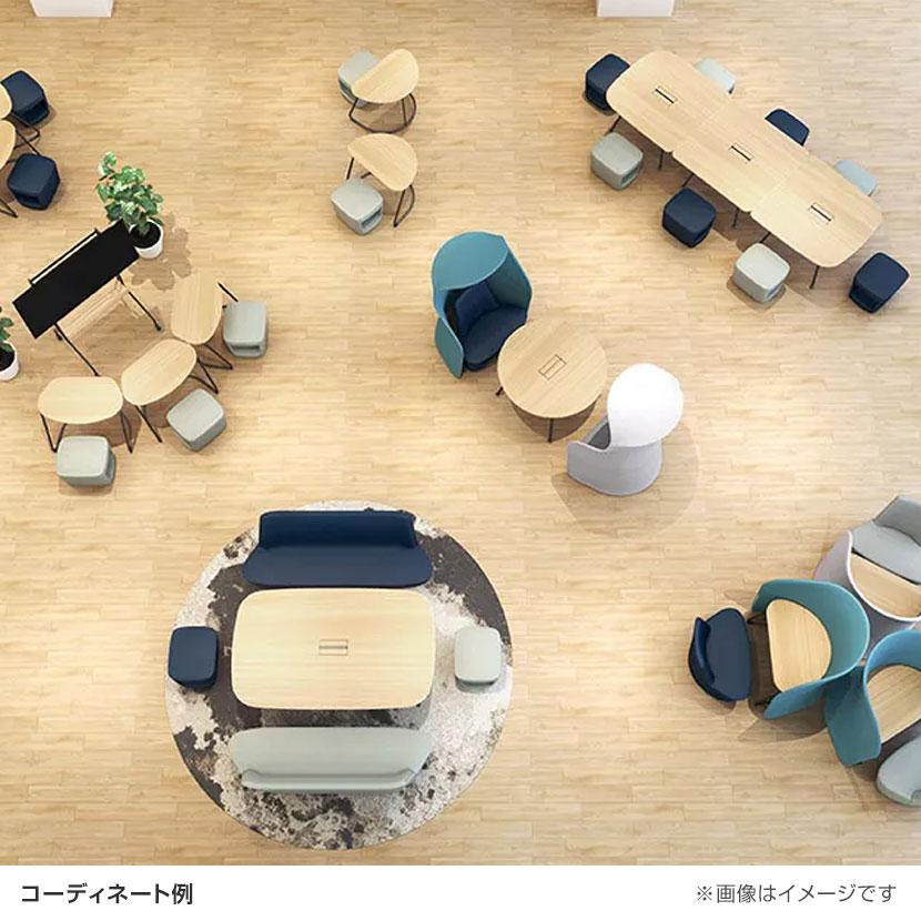WorkHarbor(ワークハーバー) プラス(PLUS) WorkHarborテーブル サークル形 会議用テーブル 配線口なし 抗菌 耐指 HB-1616C 幅1600×奥行1600×高さ720mmの画像