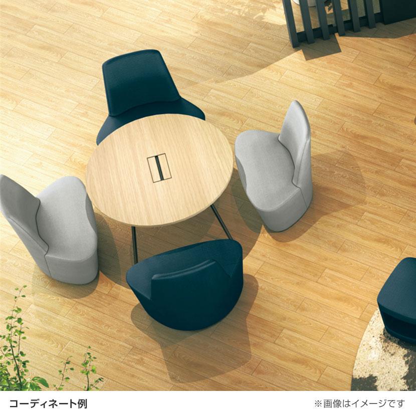 WorkHarbor(ワークハーバー) プラス(PLUS) WorkHarborテーブル サークル形 会議用テーブル 配線口なし 抗菌 耐指 HB-1616C 幅1600×奥行1600×高さ720mmの画像