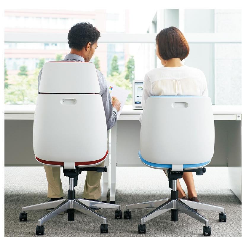オフィスチェア デスクチェア ワークチェア 事務椅子 PLUS ユー チェア ジャケットハンガー HG-U｜officecom｜02