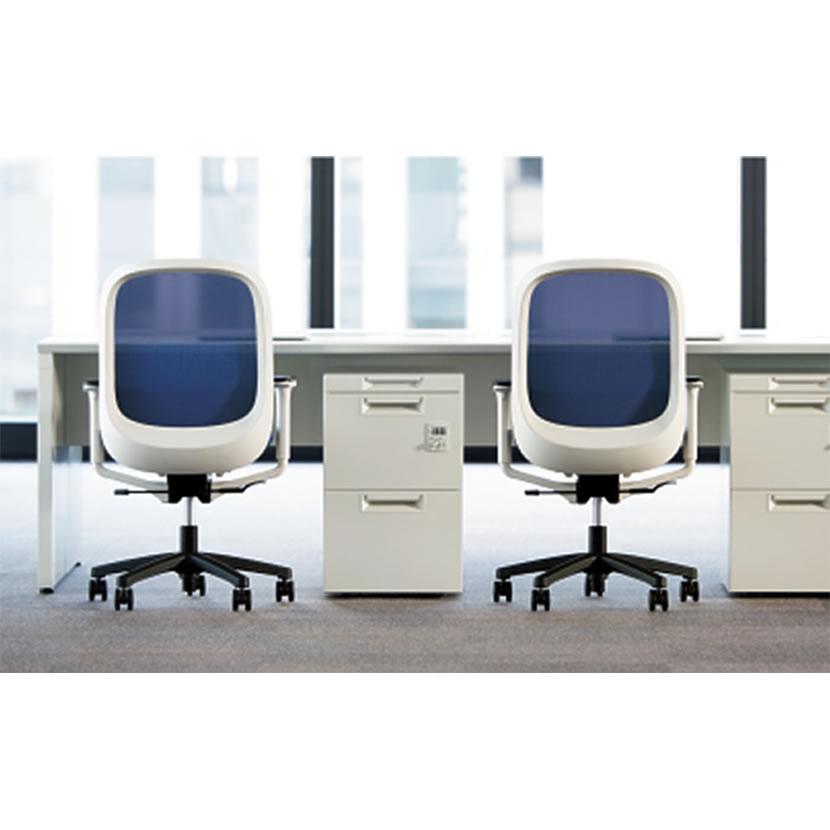 オフィスチェア メッシュ 事務椅子 デスクチェア PLUS プラス Fita フィータ ブラックフレーム 肘なし 体重感知・シートスライドロッキング固定 PL-KC-FT60ML｜officecom｜04
