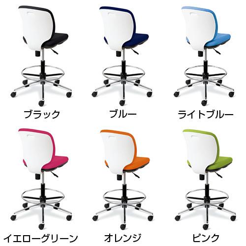 オフィスチェア デスクチェア ワークチェア PLUS Presea プリセア ホワイトシェル 肘なし ハイタイプ 曲面背座 布タイプ 曲面背座 フットリング付_1