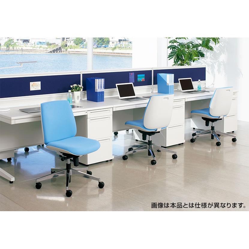 オフィスチェア PLUS プラス Uチェア ブラックシェル ローバック 樹脂脚 アジャスト肘 シンクロロッキング固定 PL-KD-UC61SELの画像