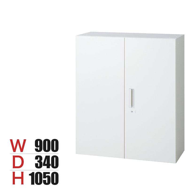 L6-B105A L6 両開き保管庫 上置き・下置き兼用 W4 ホワイト 幅900×奥行340×高さ1050mm プラス(PULS) : pl ...