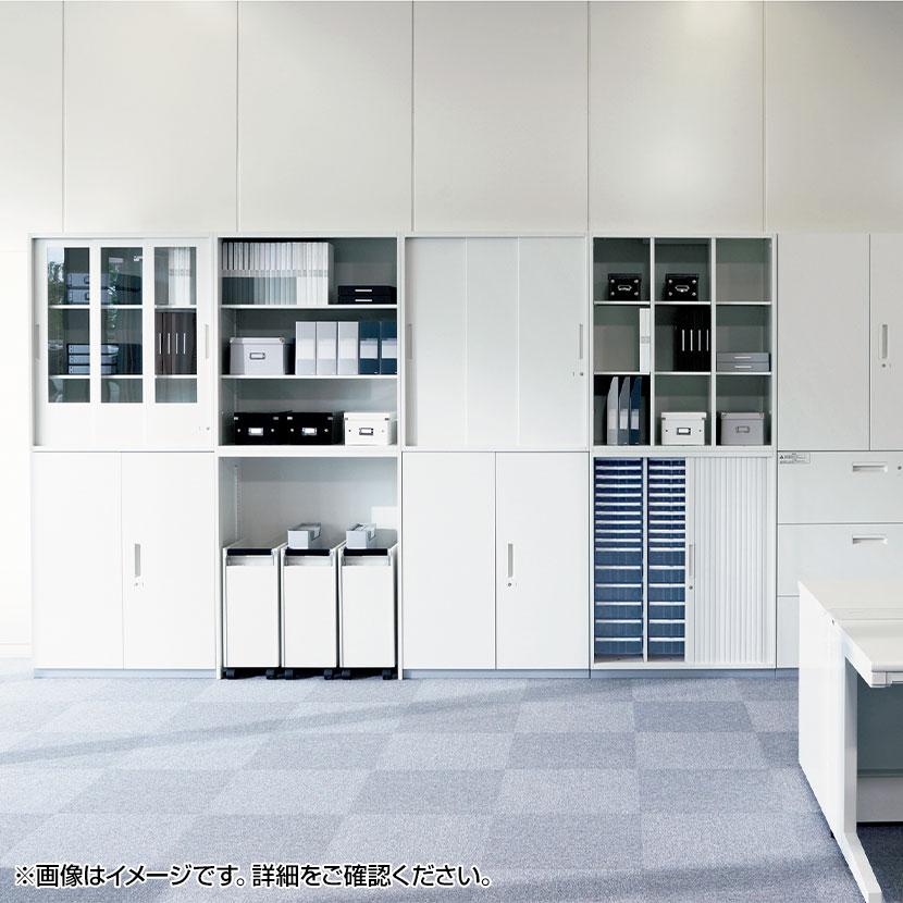 L6-E105E L6 オープン保管庫 上置き・下置き兼用 W4 ホワイト 幅800×奥行450×高さ1050mm プラス(PULS)_4