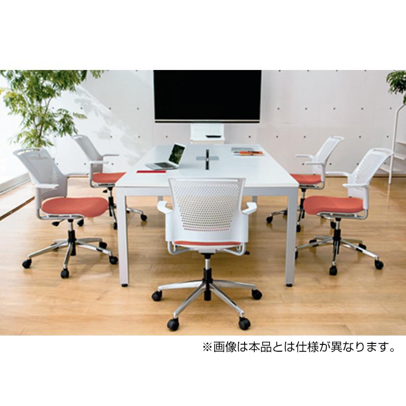 PLUS チェダーCシリーズ 回転脚タイプ 背ヌード 肘なし ホワイトシェル 幅666×奥行634×高さ827mm MC-W55SHL-Nの画像