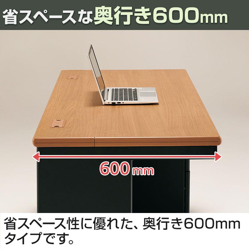 SA エスエー スタンダードデスク オフィスデスク ワークデスク 片袖机 A-3段袖 幅1600×奥行600×高さ720mm SA-N166A-3 プラス(PLUS)の画像