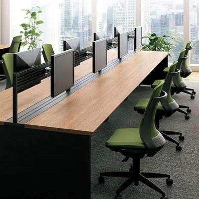 4人用 会議用テーブル ミーティングテーブル STAGEO FREE 両面ベース 幅2000×奥行1200×高さ720mm ST-N206W-B 【要】