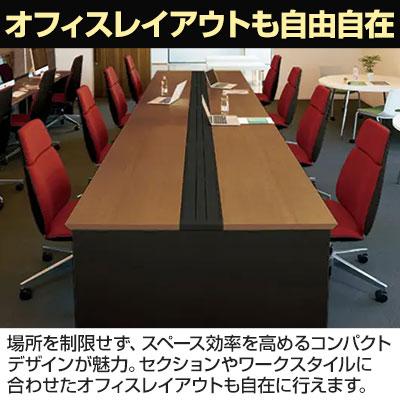 4人用 会議用テーブル ミーティングテーブル STAGEO FREE 両面ベース 幅2000×奥行1200×高さ720mm ST-N206W-B 【要】