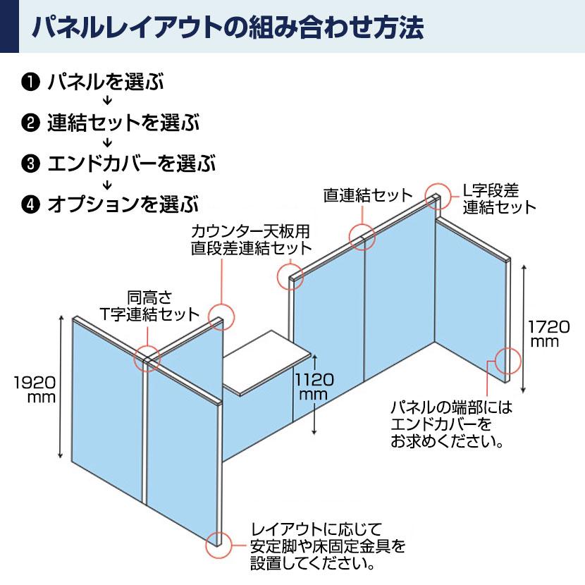 TF 十字段差連結セット3 TF-1121DS-X3 W4 幅48×奥行48×高さ2150mmの画像