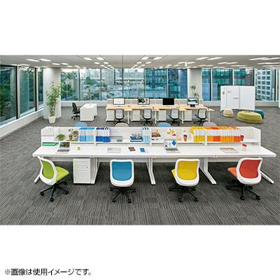 UR-147H W4 US-1S 平机 スチールデスク オフィスデスク トレー付き 幅1400×奥行700×高さ720mm プラス(PLUS)の画像