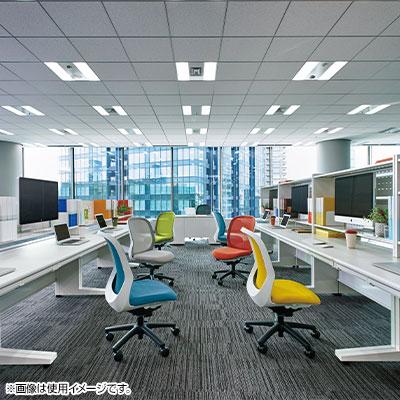 UR-147H W4 US-1S 平机 スチールデスク オフィスデスク トレー付き 幅1400×奥行700×高さ720mm プラス(PLUS)の画像