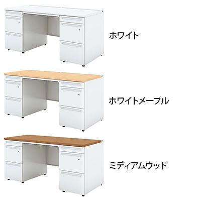 UR-157AL-33 W4 US-1S 両袖机 スチールデスク オフィスデスク A-3段袖×A-3段袖 多量収納タイプ 幅1500×奥行700×高さ720mm プラス(PLUS)_2