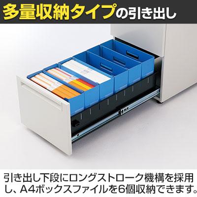 UR-157AL-3 W4 US-1S 片袖机 スチールデスク オフィスデスク A-3段袖 多量収納タイプ 幅1500×奥行700×高さ720mm プラス(PLUS)の画像
