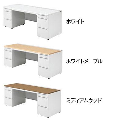 UR-187AL-33 W4 US-1S 両袖机 スチールデスク オフィスデスク A-3段袖×A-3段袖 多量収納タイプ 幅1800×奥行700×高さ720mm プラス(PLUS)の画像