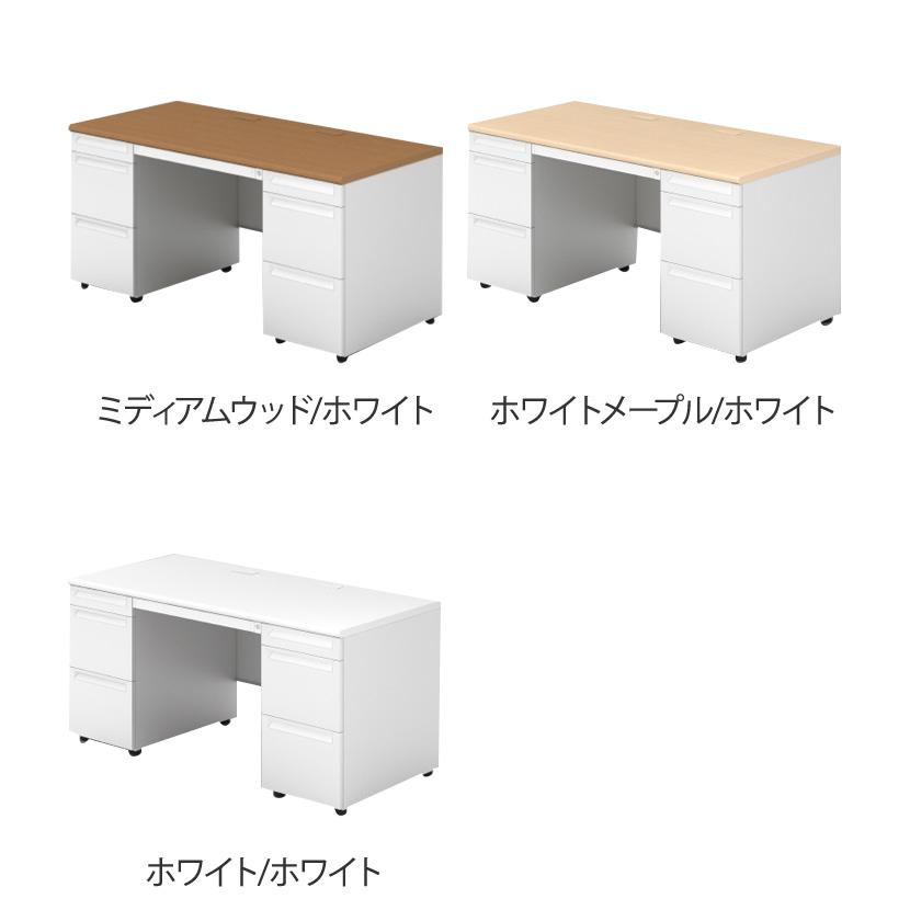 PLUS ユーエスツー 両袖机(A-3段袖×A-3段袖) D700標準収納タイプ 幅1500×奥行700×高さ720mm US-NS157A-33_2