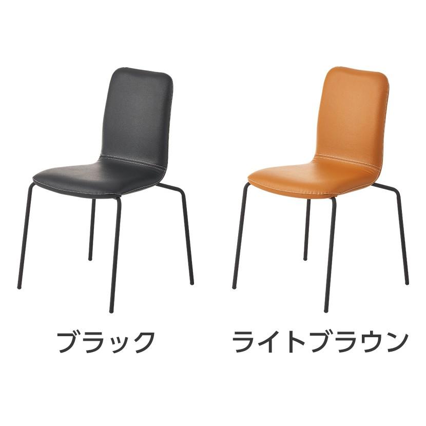 法人様限定 スタッキングチェア 完成品 ミーティングチェア 会議椅子 ラウンジチェア PVCレザー プローヴァ 幅530×奥行500×高さ830mm | オフィスコム | 04