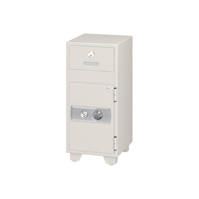 エーコー 投入式耐火金庫 ダイヤル式 幅344×奥行434×高さ781mm 73kg 19.5L PS-20 オフィス 金庫 事務所 店舗 大型金庫 業務用 夜間投入耐火金庫 防犯 頑丈 | エーコー
