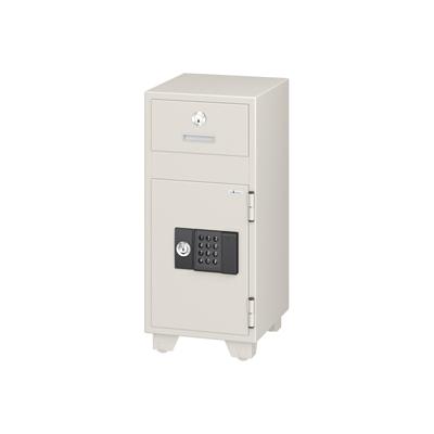 エーコー 投入式耐火金庫 テンキー式 プッシュ式 幅344×奥行430×高さ783mm 80kg 19.5L PS-20E オフィス 事務所 大型金庫 業務用 夜間投入耐火金庫 防犯 頑丈 | エーコー