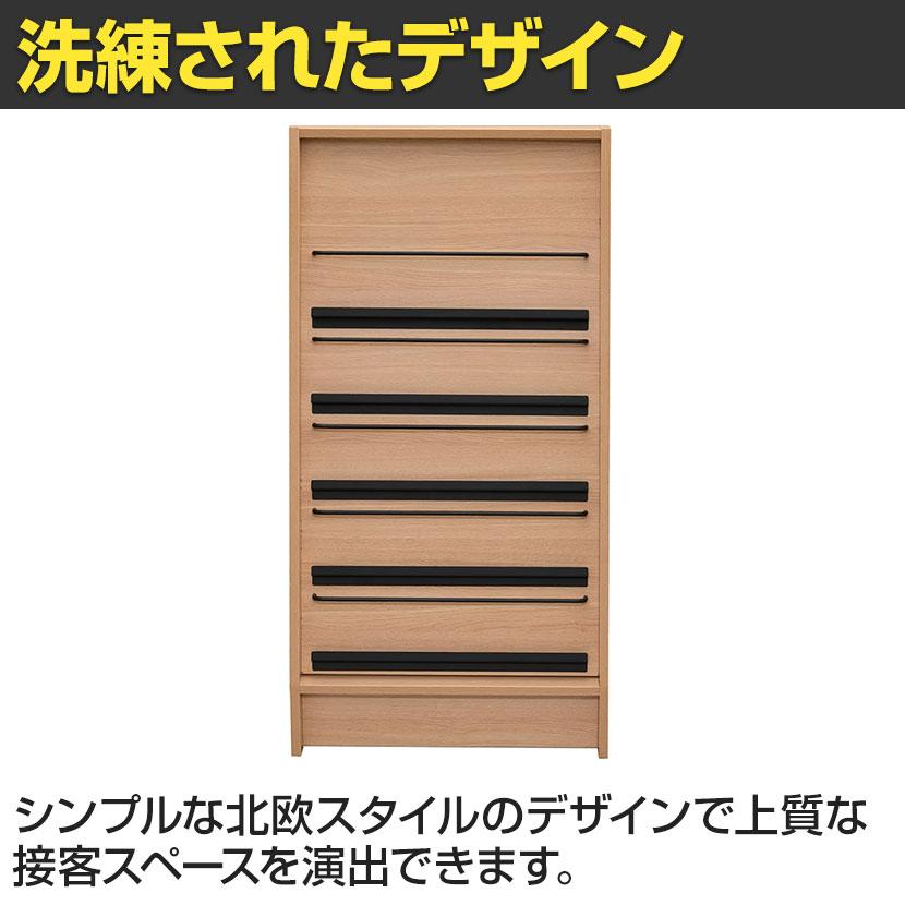 MEETS カタログスタンド ダブル 幅600×奥行300×高さ1200mm 【強化ガラス】