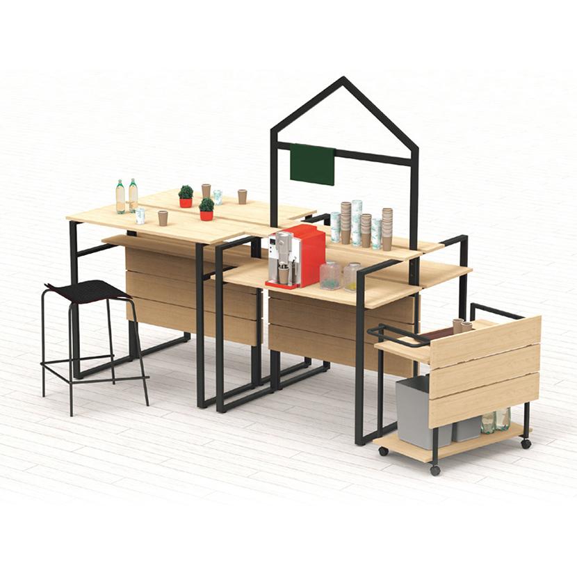 アール・エフ・ヤマカワ カフェステーション ワゴン 幅885×奥行468×高