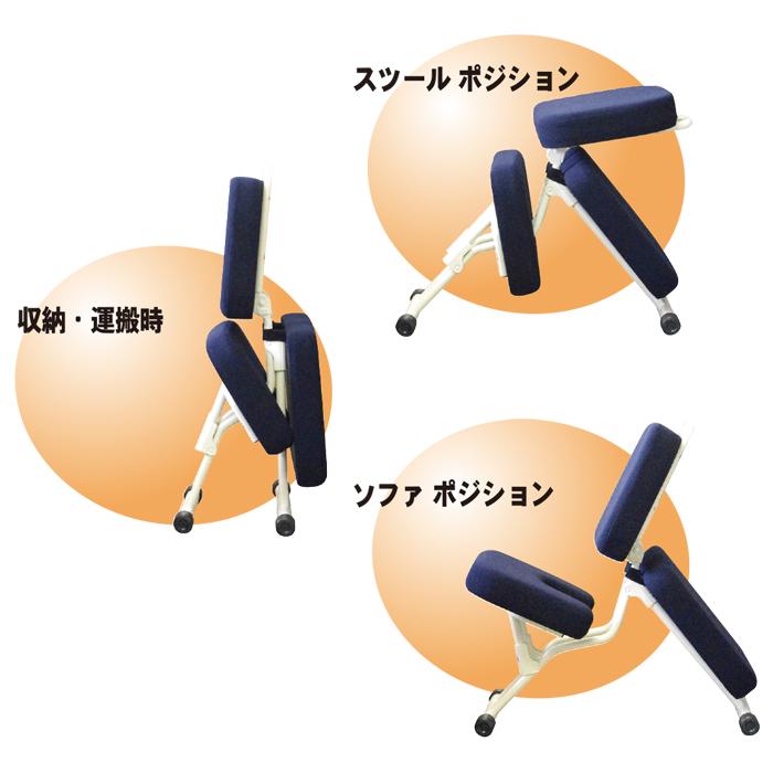 ルネセイコウ 快適座姿勢 セブンポーズチェア 可変式チェア 折りたたみ