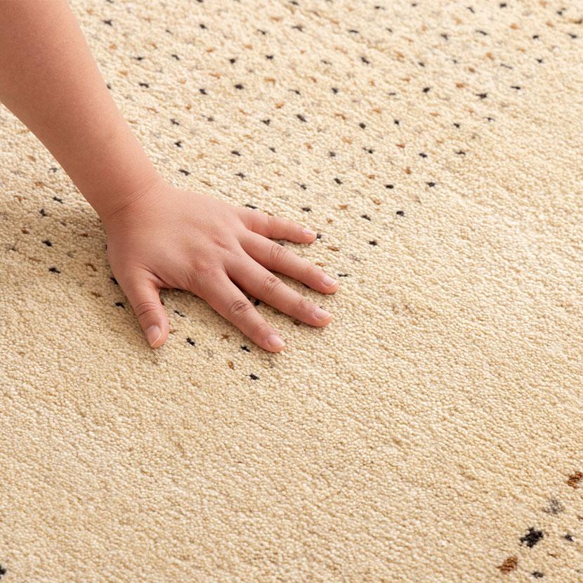 ギャッベラグ DESERT ラグ カーペット 絨毯 シャギー ギャベ インド 手織り 素朴 オールシーズン ウール 天然 断熱効果 長方形 幅1300×長さ1900mmの画像