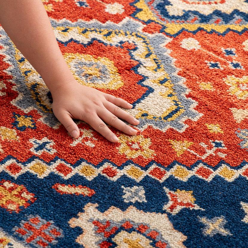 トライバルラグCRIMSON ラグ カーペット 絨毯 シャギー トライバル