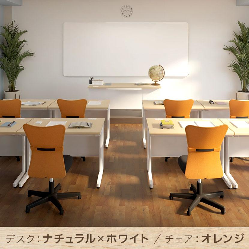 法人様限定 デスク チェア セット オフィスデスク 平机 幅1000×奥行700×高さ700mm メッシュチェア チャットチェア パソコンデスク チェア付きの画像