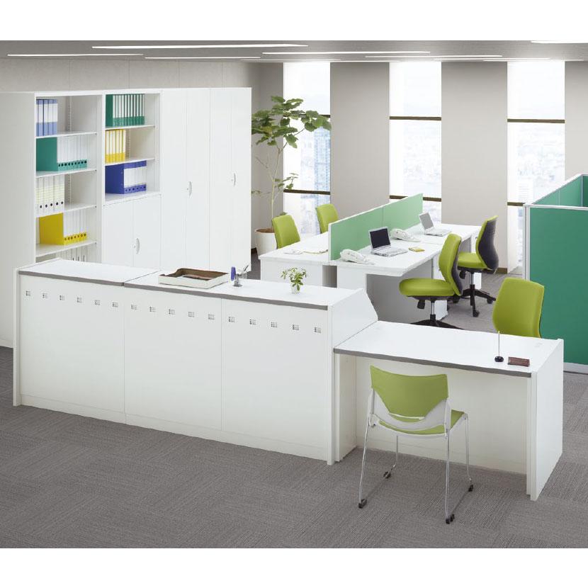 ハイカウンター /受付カウンター/約幅90×奥行46×高さ95.5鍵付き！美品 NSシリーズ ハイカウンター用 90度内コーナー 受付カウンター オフィス